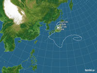 台風5号のルート